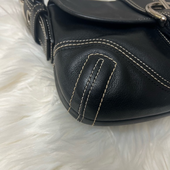 Coach Black Leather Soho Shoulder Bag with Silver Accents# F10188 - Picture 2 of 12